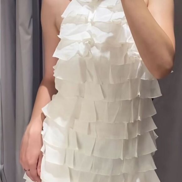 Zara ruffled halter neck dress - Picture 8 of 15